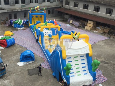 Kids And Adult Giant Inflatable Assault Course With Basketball Hoop For Sale China Supplier  BY-OC-073